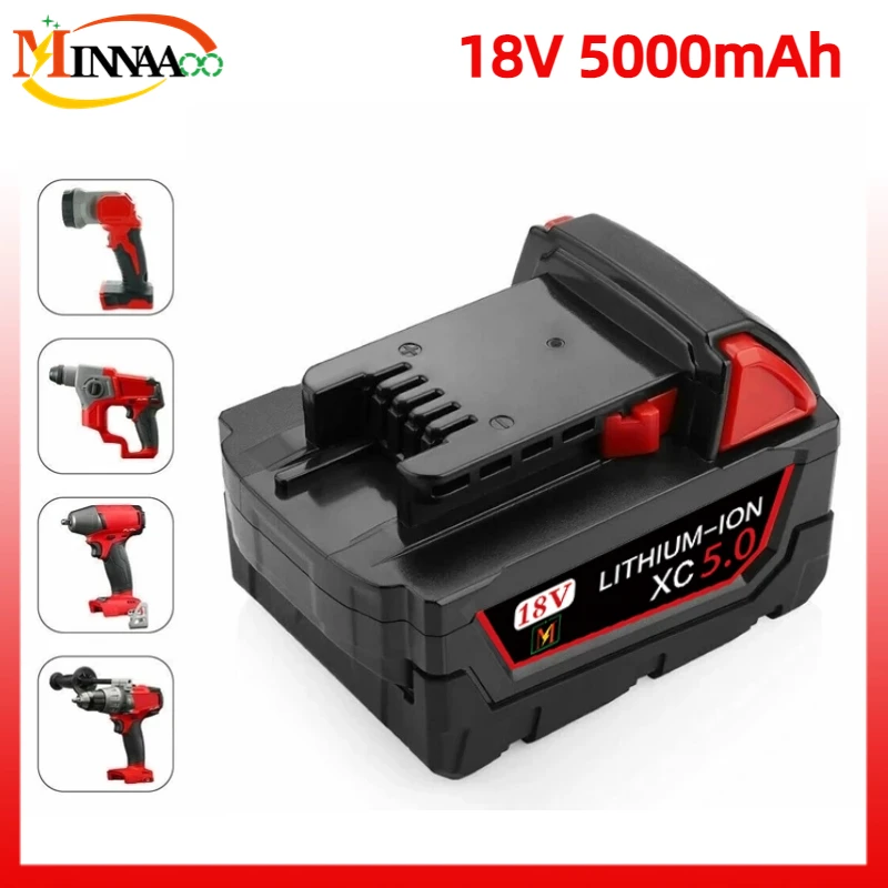 18V 12.0Ah Replacement for Milwaukee M18 XC Lithium Battery 48-11-1860 48-11-1850 48-11-1840 48-11-1820 Rechargeable Batteries
18V 12.0Ah Replacement for Milwaukee M18 XC Lithium Battery 48-11-1860 48-11-1850 48-11-1840 48-11-1820 Rechargeable Batteries