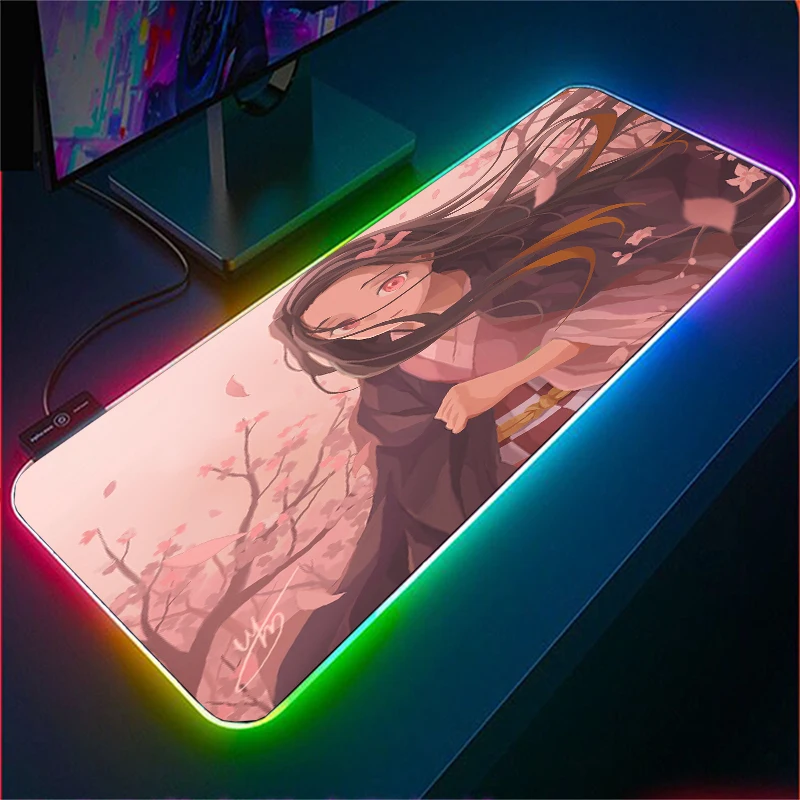 Kamado Nezuko RGB Gaming Mouse Mat Light Modes Extra Large Mousepad Non-Slip Rubber Base Computer Keyboard Mat for Gaming Desk
Kamado Nezuko RGB Gaming Mouse Mat Light Modes Extra Large Mousepad Non-Slip Rubber Base Computer Keyboard Mat for Gaming Desk