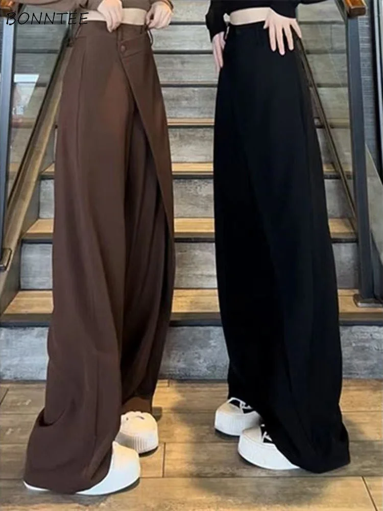 Wide Leg High Waist Pants Women Asymmetrical Designed Chic Loose Leisure Office Ladies Female Trouser Korean New Arrivals Spring
Wide Leg High Waist Pants Women Asymmetrical Designed Chic Loose Leisure Office Ladies Female Trouser Korean New Arrivals Spring