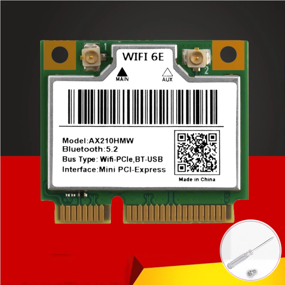 Новая Wi-Fi 6E AX210HMW Mini PCIE Wi-Fi карта для Intel AX210 5374 Мбит/с Bluetooth 2,4 802.11ax G/5G/6G WiFi 6 AX210 беспроводной адаптер 
Новая Wi-Fi 6E AX210HMW Mini PCIE Wi-Fi карта для Intel AX210 5374 Мбит/с Bluetooth 2,4 802.11ax G/5G/6G WiFi 6 AX210 беспроводной адаптер