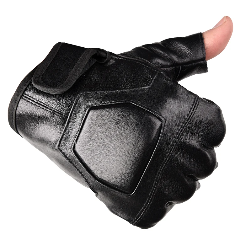Leather Gloves Half Finger Non-slip Outdoor Sports Riding Locomotive Motorcycle Missing Finger Fitness Gloves
Leather Gloves Half Finger Non-slip Outdoor Sports Riding Locomotive Motorcycle Missing Finger Fitness Gloves