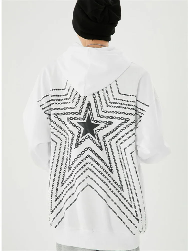 QWEEK Hip Hop Streetwear Star Print White Hoodie Women Oversized Harajuku Kpop Loose Pullover Sweatshirt Fleece Boyfriend Style
QWEEK Hip Hop Streetwear Star Print White Hoodie Women Oversized Harajuku Kpop Loose Pullover Sweatshirt Fleece Boyfriend Style