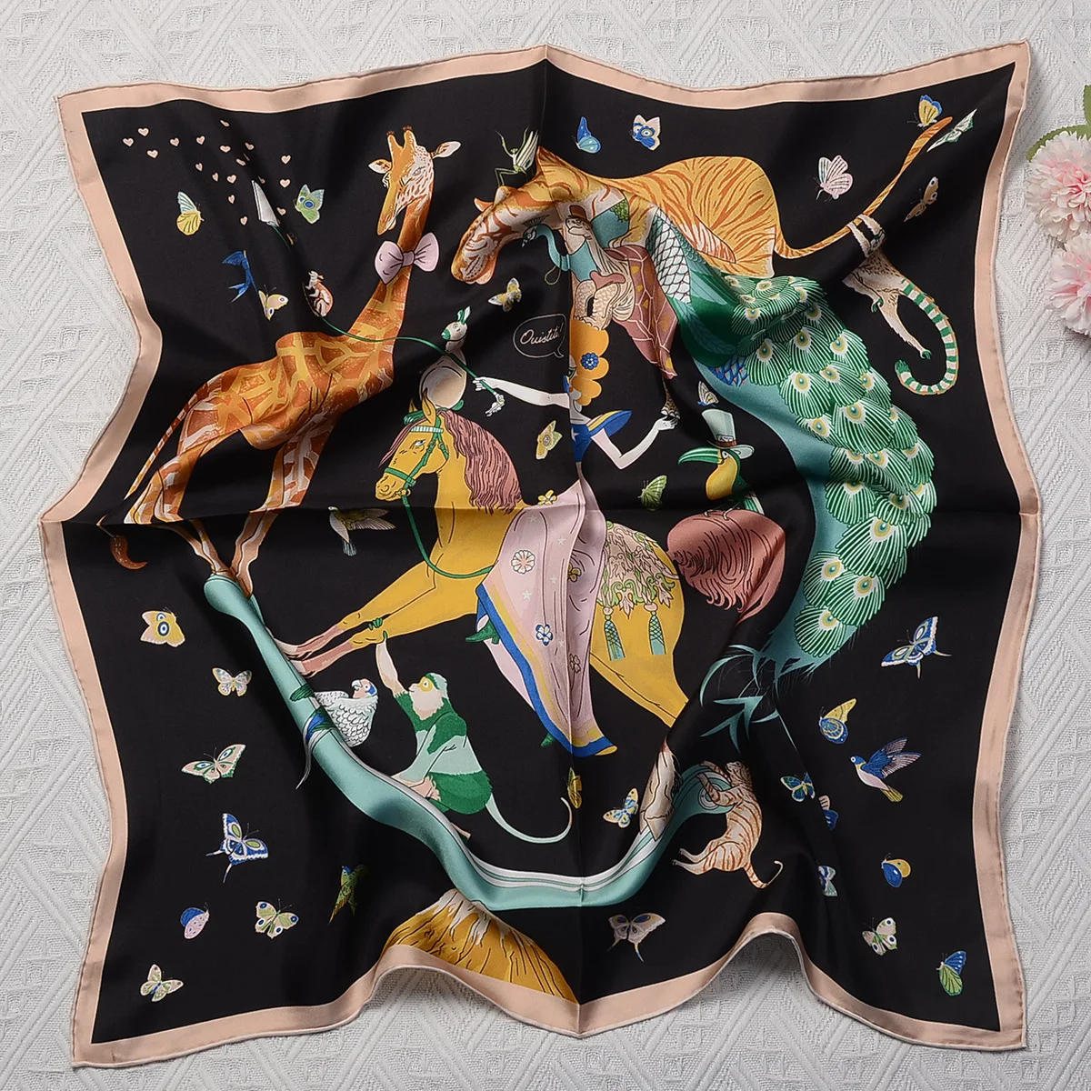 70CM 100% Fashion Design Silk Scarf For Ladies Animals Print Square Scarves Small Head Handkerchief Wholesale Hijab Rolled Wraps
70CM 100% Fashion Design Silk Scarf For Ladies Animals Print Square Scarves Small Head Handkerchief Wholesale Hijab Rolled Wraps
