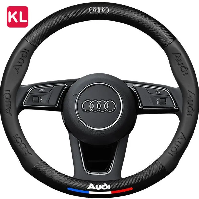 Car Leather Steering Wheel Cover Carbon Pattern Handle Protection Cover Accessories For Audi A4 A6 A7 A8 Q4 Q5 Q7 Q8 S3 S5 S6
Car Leather Steering Wheel Cover Carbon Pattern Handle Protection Cover Accessories For Audi A4 A6 A7 A8 Q4 Q5 Q7 Q8 S3 S5 S6
