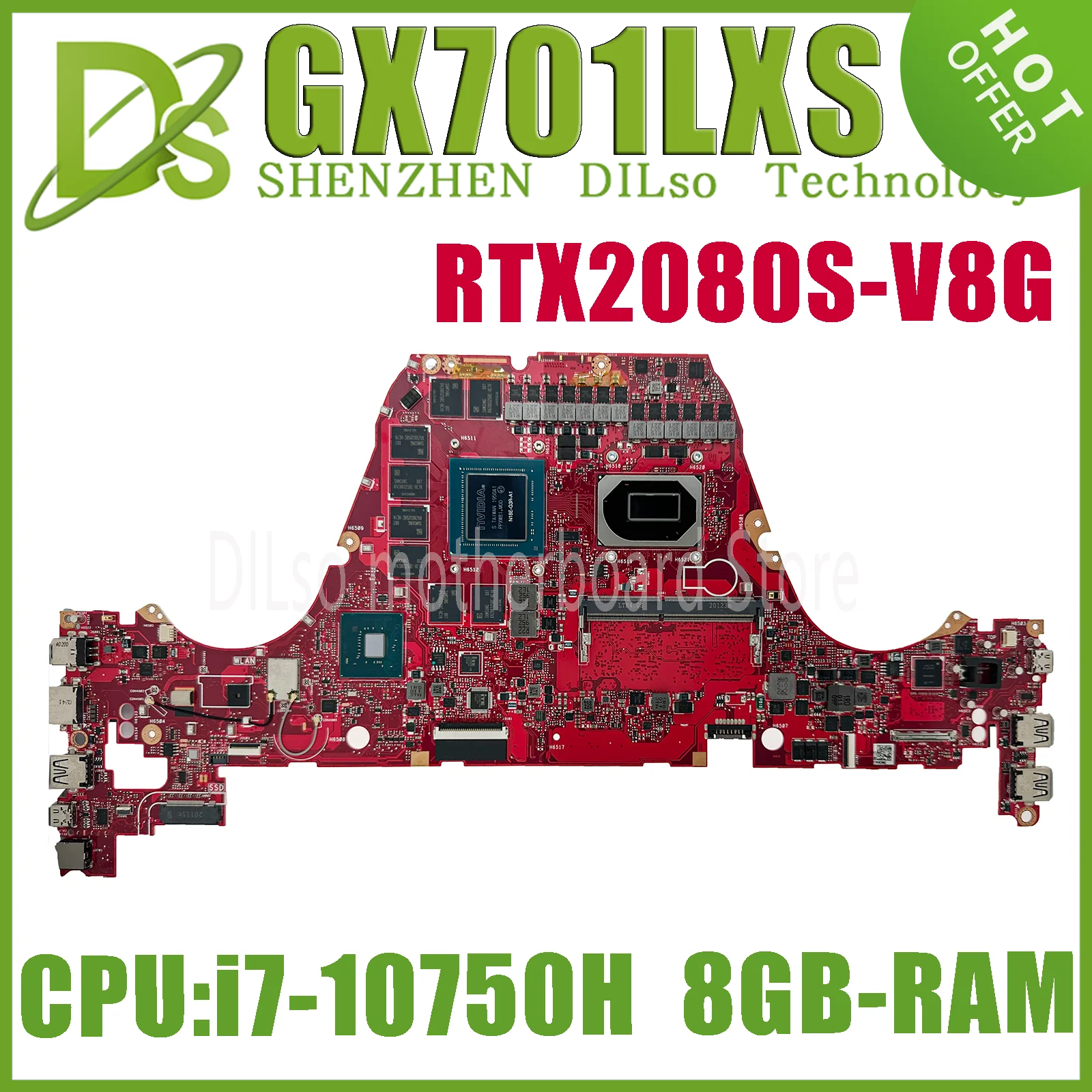 KEFU GX701LXS Материнская плата Asus Zephyrus S17 GX701LXS GX70L материнская плата для ноутбука W/i7-10750H RTX2080S-V8G 8GB-RAM 100% ТЕСТ ОК
KEFU GX701LXS Материнская плата Asus Zephyrus S17 GX701LXS GX70L материнская плата для ноутбука W/i7-10750H RTX2080S-V8G 8GB-RAM 100% ТЕСТ ОК