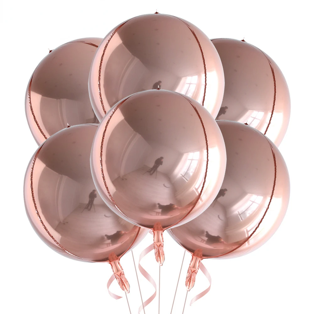 6pcs 22 Inchs Rose Gold Big 4D Balloons 360 Degree Round Metallic Rose Gold Balloons Birthday Baby Shower Wedding Decorations
6pcs 22 Inchs Rose Gold Big 4D Balloons 360 Degree Round Metallic Rose Gold Balloons Birthday Baby Shower Wedding Decorations