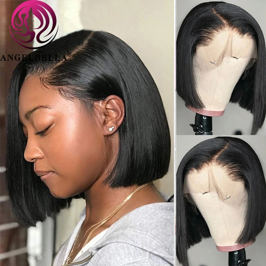 Angelbella 14 Brazilian Remy Hair Bob Wig 150 Straight 13X4 Human Hair Wigs Frontal Lace Wig 4X4 Closure Bob Wigs
Angelbella 14 Brazilian Remy Hair Bob Wig 150 Straight 13X4 Human Hair Wigs Frontal Lace Wig 4X4 Closure Bob Wigs