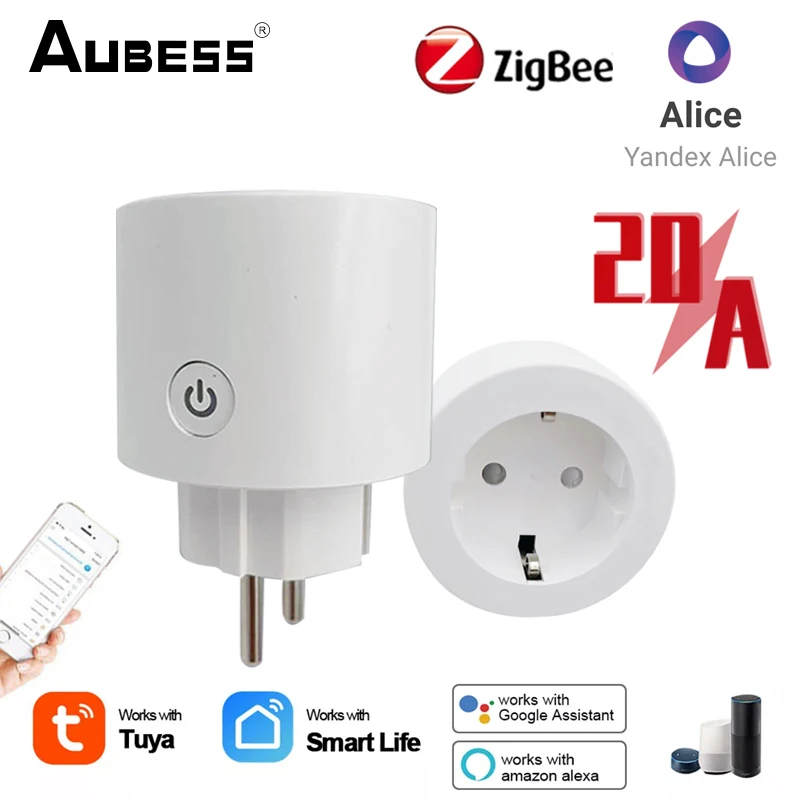 Aubess Zigbee EU Wifi Smart Socket Plug 20A Outlet Power Monitor Timing Function Plug Work With Alice Alexa Google Home Tuya App
Aubess Zigbee EU Wifi Smart Socket Plug 20A Outlet Power Monitor Timing Function Plug Work With Alice Alexa Google Home Tuya App