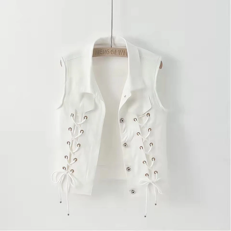 Vests Women Streetwear Pocket Design Vests Female Fashion Teens Denim Outerwear Sleeveless Vintage Wild Tops Cropped Jacket G368
Vests Women Streetwear Pocket Design Vests Female Fashion Teens Denim Outerwear Sleeveless Vintage Wild Tops Cropped Jacket G368
