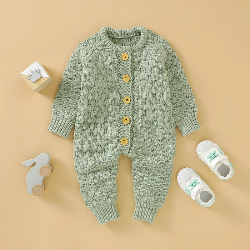 Baby Rompers Clothes Autumn Long Sleeve Newborn Boys Girls Solid Jumpsuits Playsuits Winter Warm Knitting Toddler Infant Outfits 
Baby Rompers Clothes Autumn Long Sleeve Newborn Boys Girls Solid Jumpsuits Playsuits Winter Warm Knitting Toddler Infant Outfits