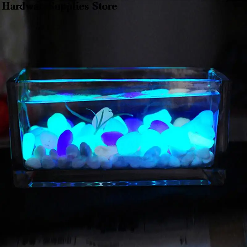 10 Pcs Glow In The Dark Luminous Pebbles Stones Used In The Fish Tank 
10 Pcs Glow In The Dark Luminous Pebbles Stones Used In The Fish Tank