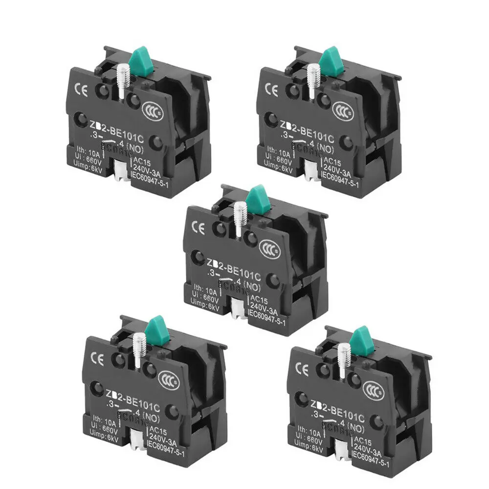 5PCS 10A 600V ZB2-BE101C/BE102C NO NC Push Button Joystick Switch Isolating Switch Interlock Circuit Breaker
5PCS 10A 600V ZB2-BE101C/BE102C NO NC Push Button Joystick Switch Isolating Switch Interlock Circuit Breaker