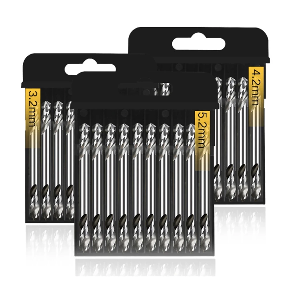 10Pcs 3.2mm 4.2mm 5.2mm HSS Double Ended Spiral Torsion Double Ended Drills Bits For Wood/ Metal Working Tool Drilling Copper
10Pcs 3.2mm 4.2mm 5.2mm HSS Double Ended Spiral Torsion Double Ended Drills Bits For Wood/ Metal Working Tool Drilling Copper