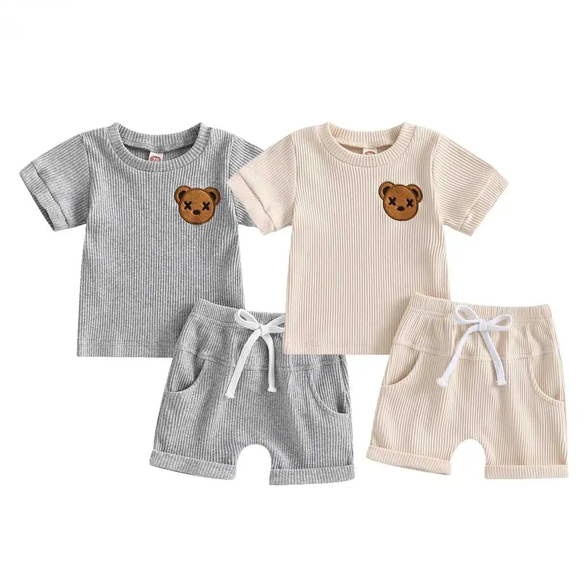 Bebe Sets 3M-3Y Toddler Infant Kid Baby Girls Boy Clothes Knit Short Sleeve Bear Print T-shirt Shorts Summer Outfits
Bebe Sets 3M-3Y Toddler Infant Kid Baby Girls Boy Clothes Knit Short Sleeve Bear Print T-shirt Shorts Summer Outfits