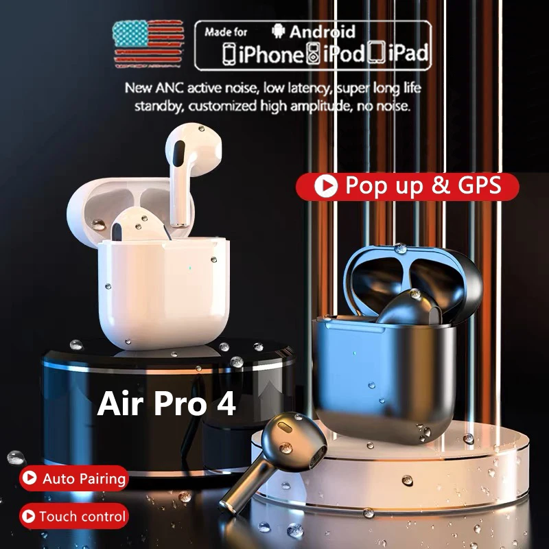 Original Air Pro 4 TWS Wireless Bluetooth 5.1 Earphones Earpod Earbuds Gaming Headset For Xiaomi Android Apple iPhone Headphones
Original Air Pro 4 TWS Wireless Bluetooth 5.1 Earphones Earpod Earbuds Gaming Headset For Xiaomi Android Apple iPhone Headphones