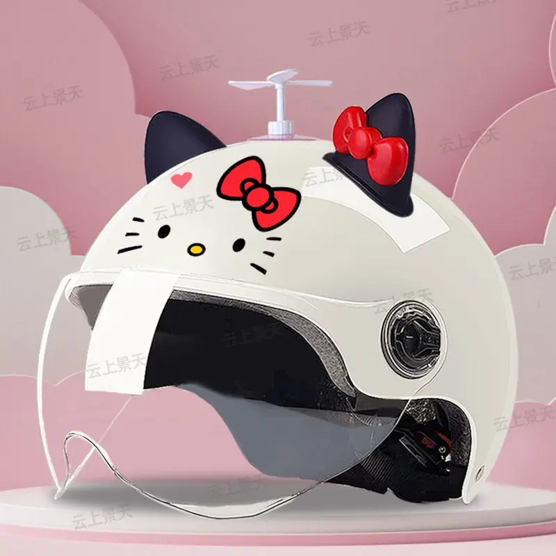Шлем электрический для езды на мотоцикле и велосипеде Sanrio теплый защитный шлем