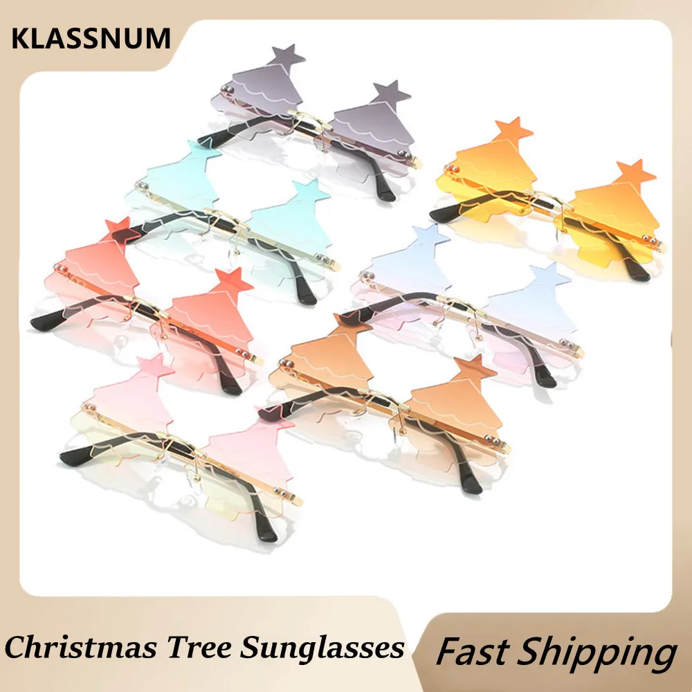 Fashion Rimless Christmas Tree Stars Sunglasses Women UV400 Riding Goggles Retro Gradient Color Cycling Sun Protection Eyewear
Fashion Rimless Christmas Tree Stars Sunglasses Women UV400 Riding Goggles Retro Gradient Color Cycling Sun Protection Eyewear