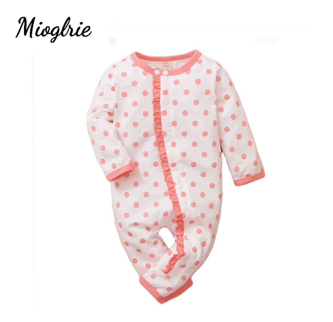 

Long Sleeve Baby Clothes for Girls New Born Boy Romper Fashion Polka Dots Bodysuit Newborn Baby Girl Clothes Toddler Outfits