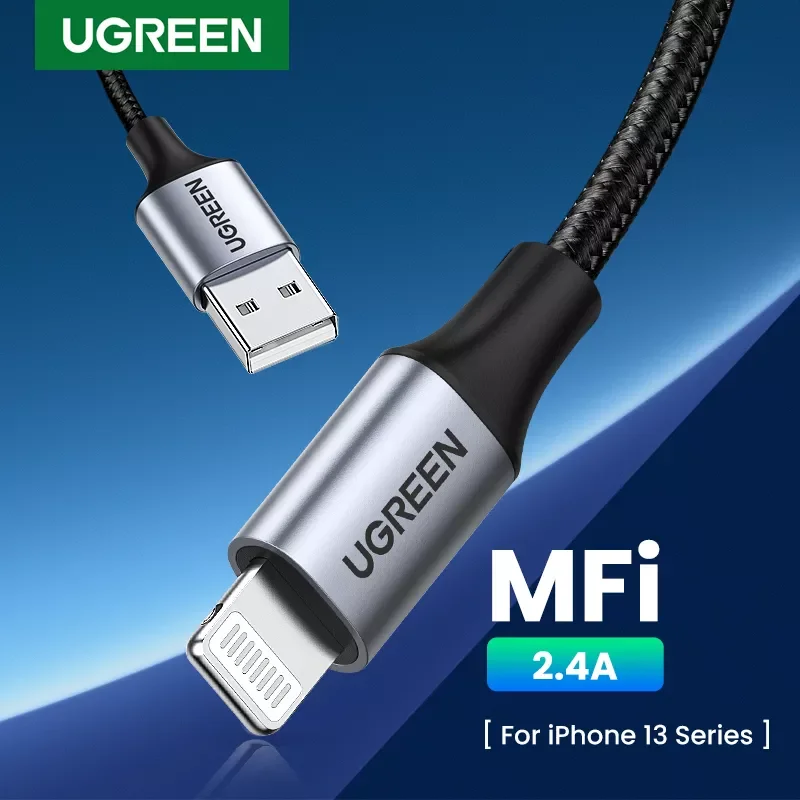U-G-REEN MFi USB Cable for iPhone 13 Mini 2.4A Fast Charging Lightning Cable for iPhone 13 Pro Max X XR 11 8 7 Phone Charger Cab
U-G-REEN MFi USB Cable for iPhone 13 Mini 2.4A Fast Charging Lightning Cable for iPhone 13 Pro Max X XR 11 8 7 Phone Charger Cab