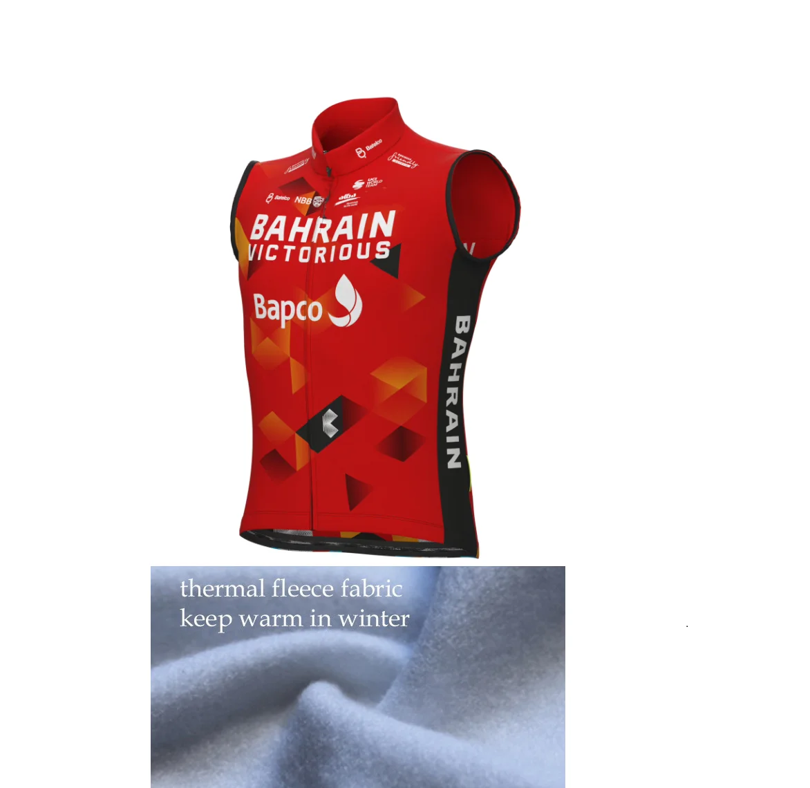 WINTER FLEECE THERMAL 2022 BAHRAIN VICTORIOUS TEAM Sleeveless Cycling Vest Mtb Clothing Bicycle Maillot Ciclismo Bike Clothes
WINTER FLEECE THERMAL 2022 BAHRAIN VICTORIOUS TEAM Sleeveless Cycling Vest Mtb Clothing Bicycle Maillot Ciclismo Bike Clothes
