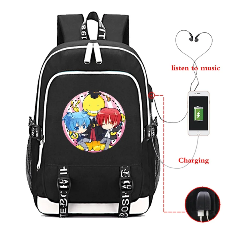 Japan Anime Assassination Classroom USB Charging Backpack Men Women Causal Travel Backpack Boys Girls Large Capacity Bags
Japan Anime Assassination Classroom USB Charging Backpack Men Women Causal Travel Backpack Boys Girls Large Capacity Bags