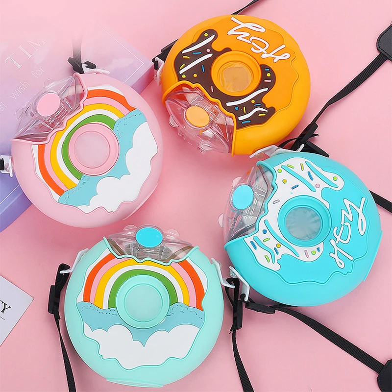Cartoon Portable Water Bottle for Kids Bpa Free Donuts Creative Silicone Sport Drinking with Straw 380ml for Kids Girls Gift 
Cartoon Portable Water Bottle for Kids Bpa Free Donuts Creative Silicone Sport Drinking with Straw 380ml for Kids Girls Gift
