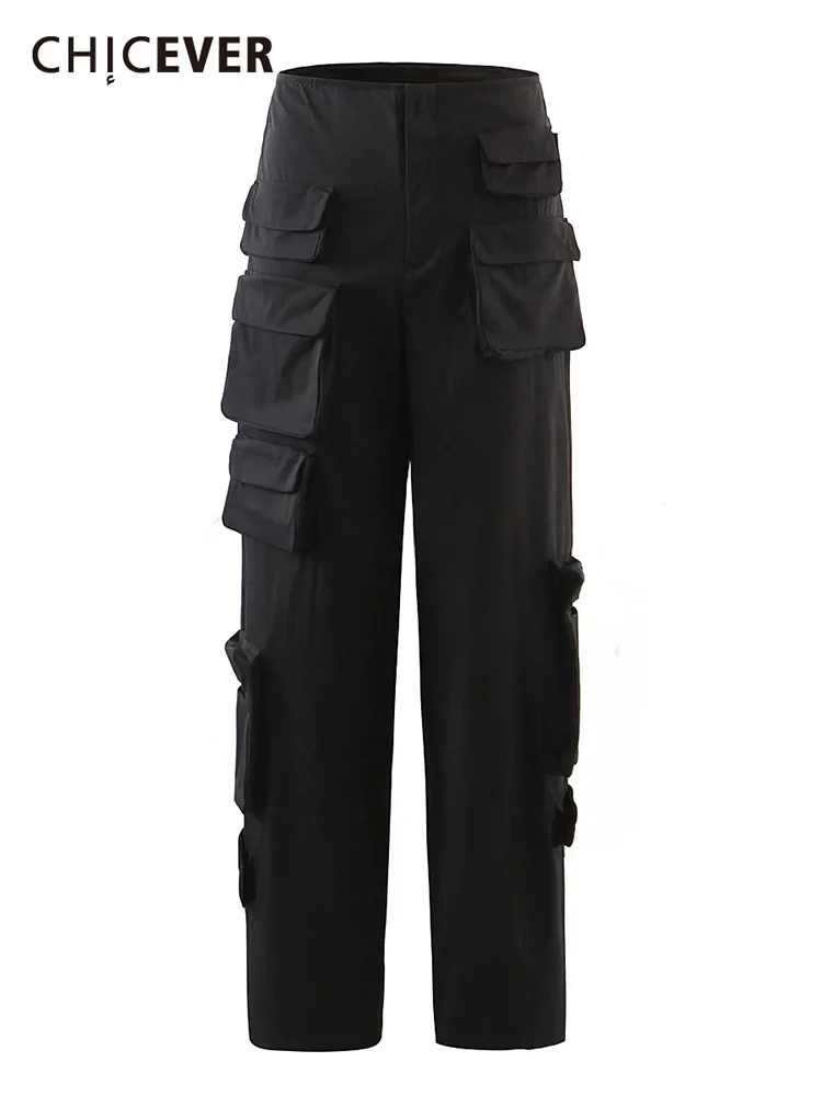CHICEVER Fashion Casual Plain Pants For Women High Waist Patchwork More Than A Pocket Loose Long Cargo Pant Female 2022 Spring
CHICEVER Fashion Casual Plain Pants For Women High Waist Patchwork More Than A Pocket Loose Long Cargo Pant Female 2022 Spring