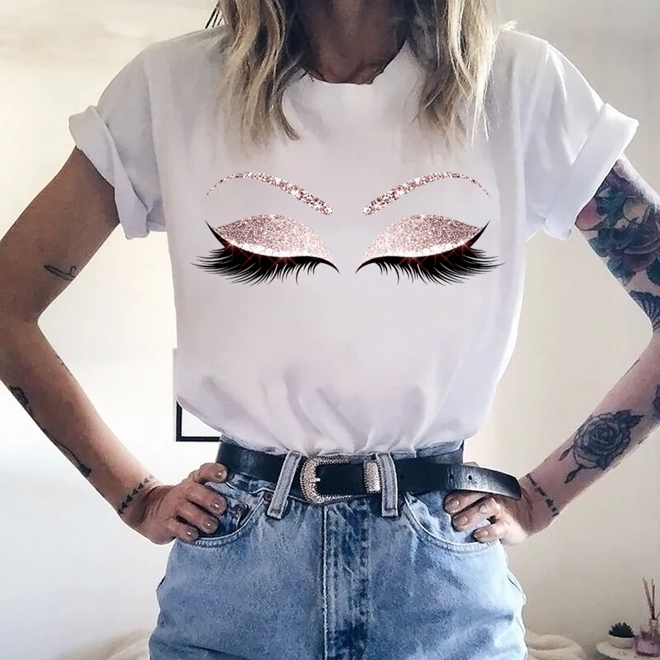 2022 Women T Shirt Princess Makeup Art Pink Eyelashes Print Top Female T-shirt Summer Harajuku Streetwear Short Sleeve Clothes
2022 Women T Shirt Princess Makeup Art Pink Eyelashes Print Top Female T-shirt Summer Harajuku Streetwear Short Sleeve Clothes