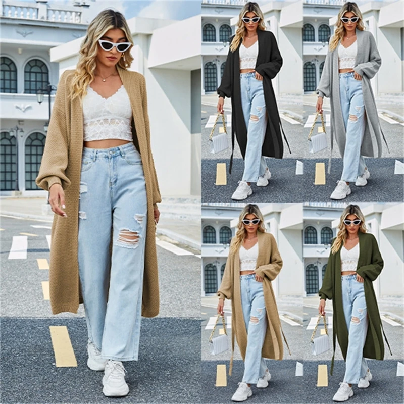 Simple Solid Color Knit Open Front Cardigan with Adjustable Waist Belt Long Sleeve Coat for Women and Girls N7YE
Simple Solid Color Knit Open Front Cardigan with Adjustable Waist Belt Long Sleeve Coat for Women and Girls N7YE