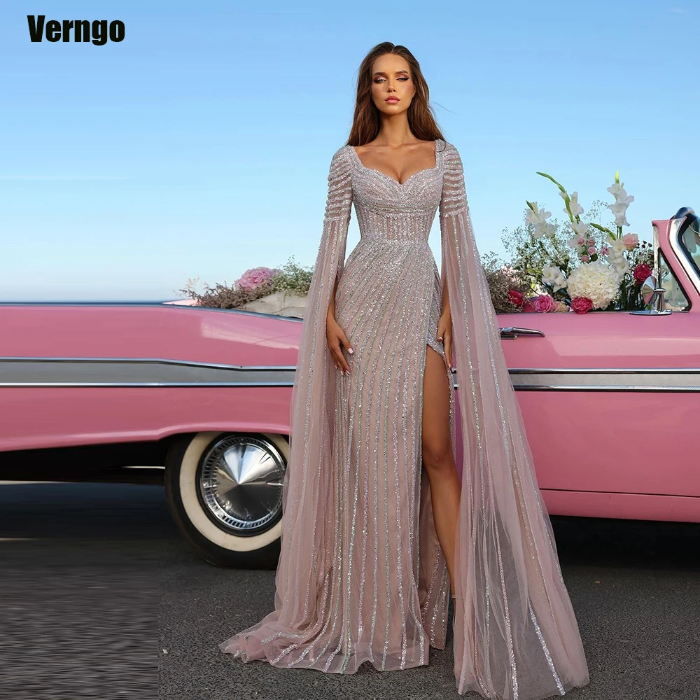 Verngo Mermaid Glitter Prom Dresses Long Sleeves Sweetheart Sequined Evening Party Dress Tulle Split Formal Occasion Gown 2024
Verngo Mermaid Glitter Prom Dresses Long Sleeves Sweetheart Sequined Evening Party Dress Tulle Split Formal Occasion Gown 2024