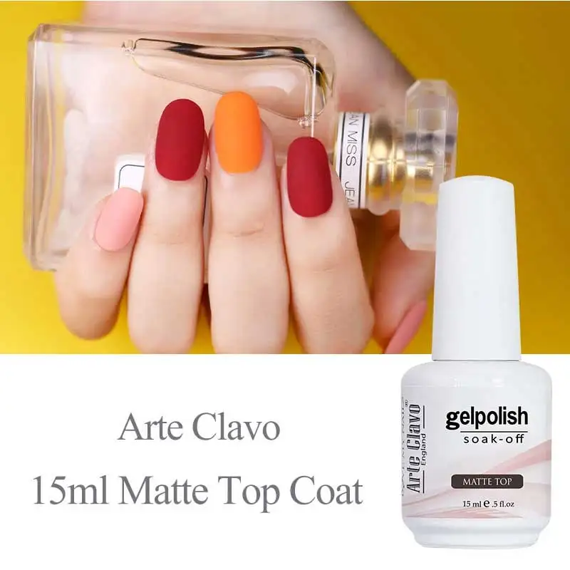 Arte Clavo 15ml Matt Top Coat Base Coat Soak Off Nail Art Maincure Nail Paint Semi Permanent Manicure UV LED Gellack Polish Gel
Arte Clavo 15ml Matt Top Coat Base Coat Soak Off Nail Art Maincure Nail Paint Semi Permanent Manicure UV LED Gellack Polish Gel