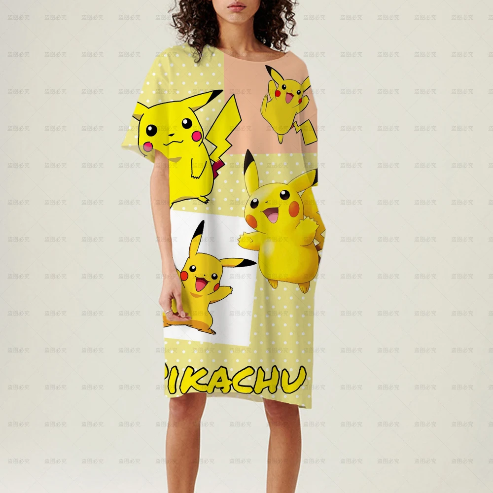 Pokemon Cartoon Anime Summer Dress Printed Short Sleeve T Shirt Casual Loose Mini Women Dress Pikachu T Shirt Vestido Mujer Robe
Pokemon Cartoon Anime Summer Dress Printed Short Sleeve T Shirt Casual Loose Mini Women Dress Pikachu T Shirt Vestido Mujer Robe