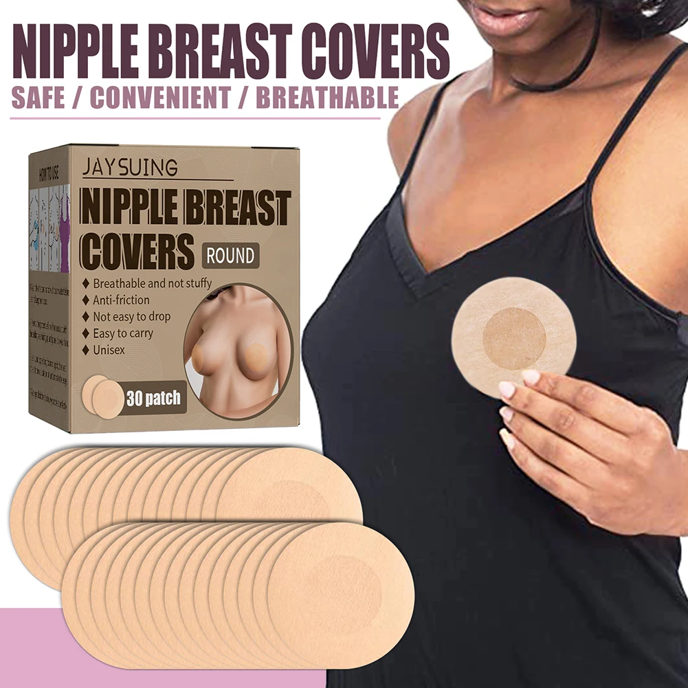 

30/60pcs Women Invisible Breast Lift Tape Overlays on Nipple Chest Accessories Stickers Adhesive Sticky Disposable Invisible Bra