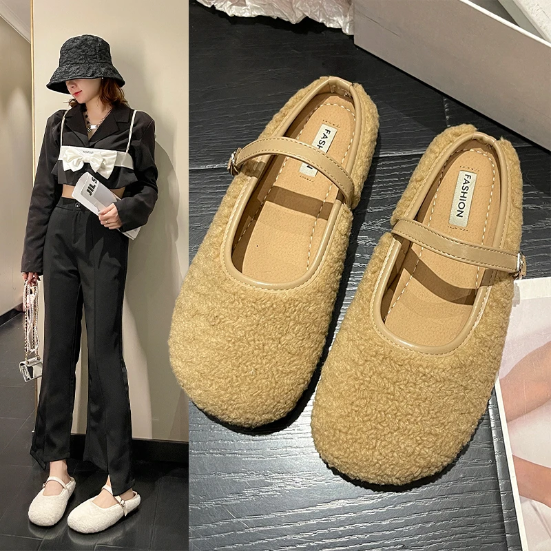 Fairy Style Plush Shoes Women 2022 Spring and Autumn New One-word Buckle Flat Bottom Shallow Mouth Mary Jane Women's Shoes
Fairy Style Plush Shoes Women 2022 Spring and Autumn New One-word Buckle Flat Bottom Shallow Mouth Mary Jane Women's Shoes