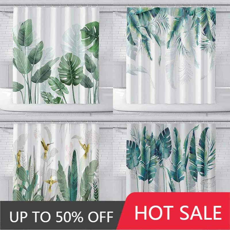 Shower Curtain Sanitary Partition Curtain Waterproof and Anti-fog Shower Curtain Cloth Tropical Plant Series 3D Digital Printing
Shower Curtain Sanitary Partition Curtain Waterproof and Anti-fog Shower Curtain Cloth Tropical Plant Series 3D Digital Printing