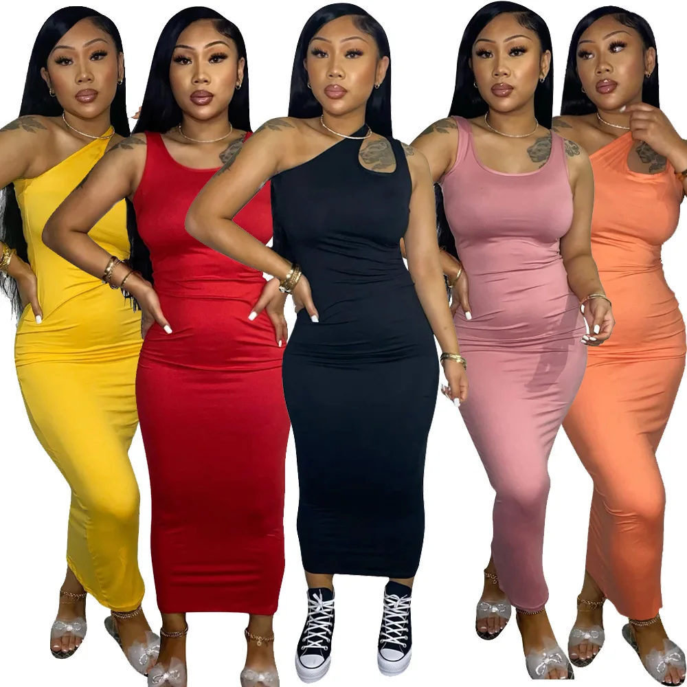 S179 Summer New Dresses for Women 2022 Popular Fashion Bodycon Dress Solid Slanted Shoulder Sexy Slim Maxi Dresses for Women
S179 Summer New Dresses for Women 2022 Popular Fashion Bodycon Dress Solid Slanted Shoulder Sexy Slim Maxi Dresses for Women