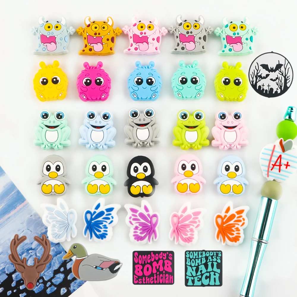 5/10pcs Cartoon Animals Silicone Beads For Jewelry Making DIY Pacifier Chain Keychain Pen Gifts Jewelry Bead Accessories
5/10pcs Cartoon Animals Silicone Beads For Jewelry Making DIY Pacifier Chain Keychain Pen Gifts Jewelry Bead Accessories