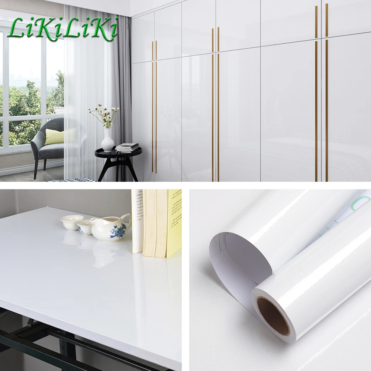 Glossy Waterproof Self Adhesive Wallpaper Bathroom Kitchen Cupboard Desktop PVC Contact Paper Wall Stickers Furniture Renovation
Glossy Waterproof Self Adhesive Wallpaper Bathroom Kitchen Cupboard Desktop PVC Contact Paper Wall Stickers Furniture Renovation