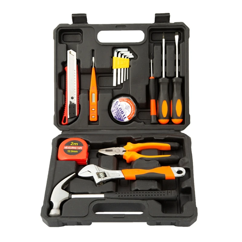 16 PCS Household Hand Tools Set With Toolbox Home Repair Small Homeowner All Purpose DIY Maintenance Tool
16 PCS Household Hand Tools Set With Toolbox Home Repair Small Homeowner All Purpose DIY Maintenance Tool