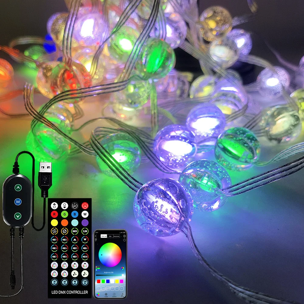 USB RGBIC LED String Christmas Lights WS2812B RGB Bluetooth Music Led Light Full Color Addressable Individually String DC5V
USB RGBIC LED String Christmas Lights WS2812B RGB Bluetooth Music Led Light Full Color Addressable Individually String DC5V