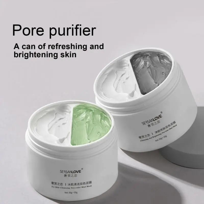 Cleansing Two-color Mud Mask Black And White Two-color Mud Mask Pore Shrinking And Acne Removal Mask Beauty Facial Skin Care Mas
Cleansing Two-color Mud Mask Black And White Two-color Mud Mask Pore Shrinking And Acne Removal Mask Beauty Facial Skin Care Mas