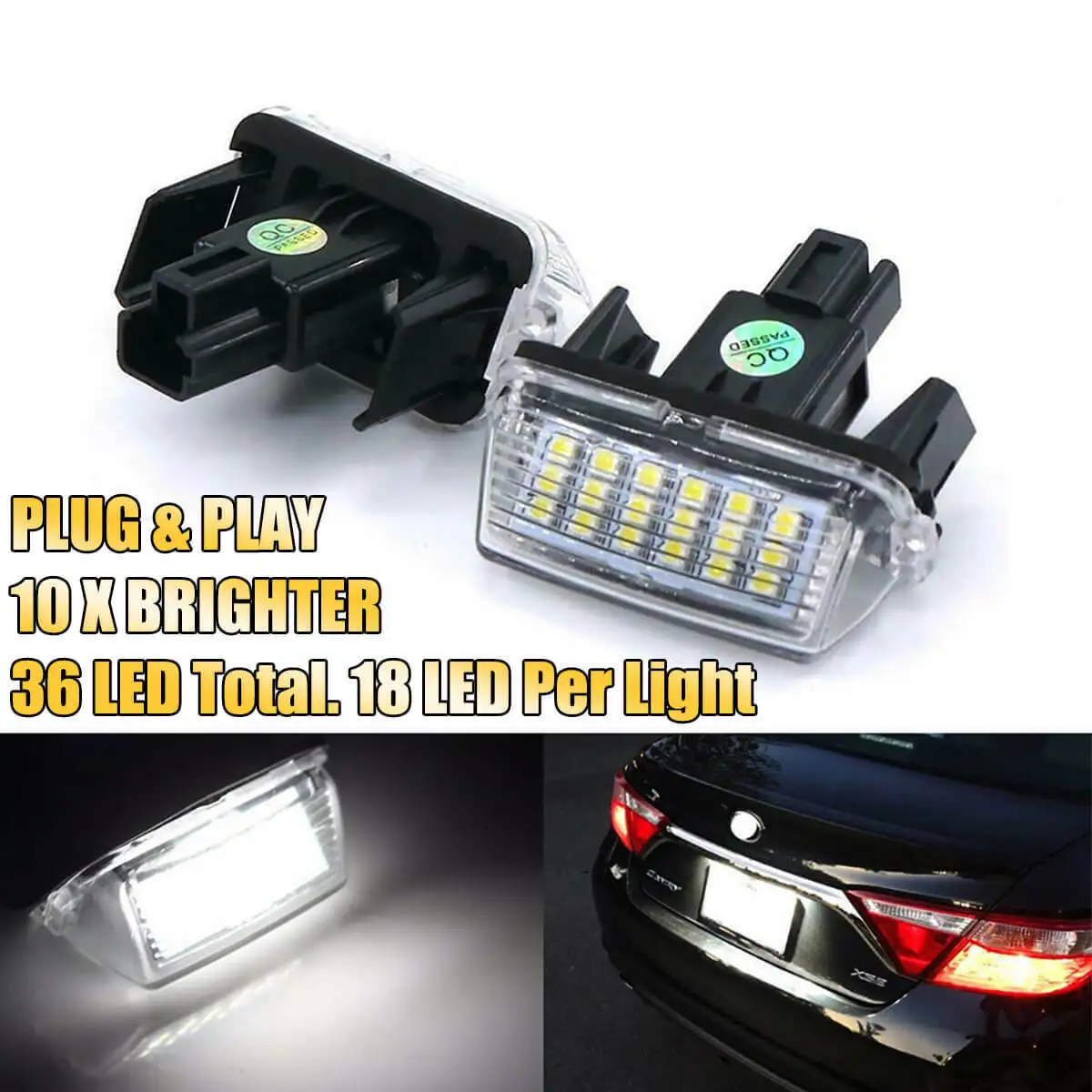1pair OEM-Fit 3W Full LED License Plate Light Kit Compatible With Toyota Camry Highlander Prius C Avalon Yaris
1pair OEM-Fit 3W Full LED License Plate Light Kit Compatible With Toyota Camry Highlander Prius C Avalon Yaris