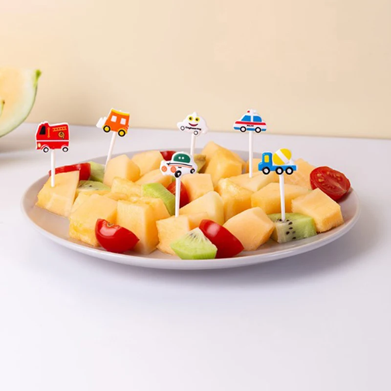 6Pcs Car Fruit Fork Picks Mini Cartoon Children Snack Cake Dessert Pick Toothpick Bento Lunches Party Decoration
6Pcs Car Fruit Fork Picks Mini Cartoon Children Snack Cake Dessert Pick Toothpick Bento Lunches Party Decoration