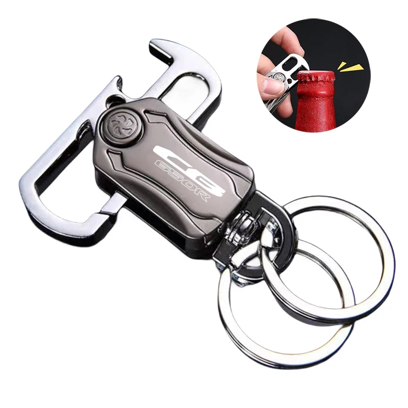 

Bottle Opener Keyring MultiFunction Keychain Fingertip Gyro Spiner Gyro Anxiety Relief Portable For Honda CB650R CB 650 R