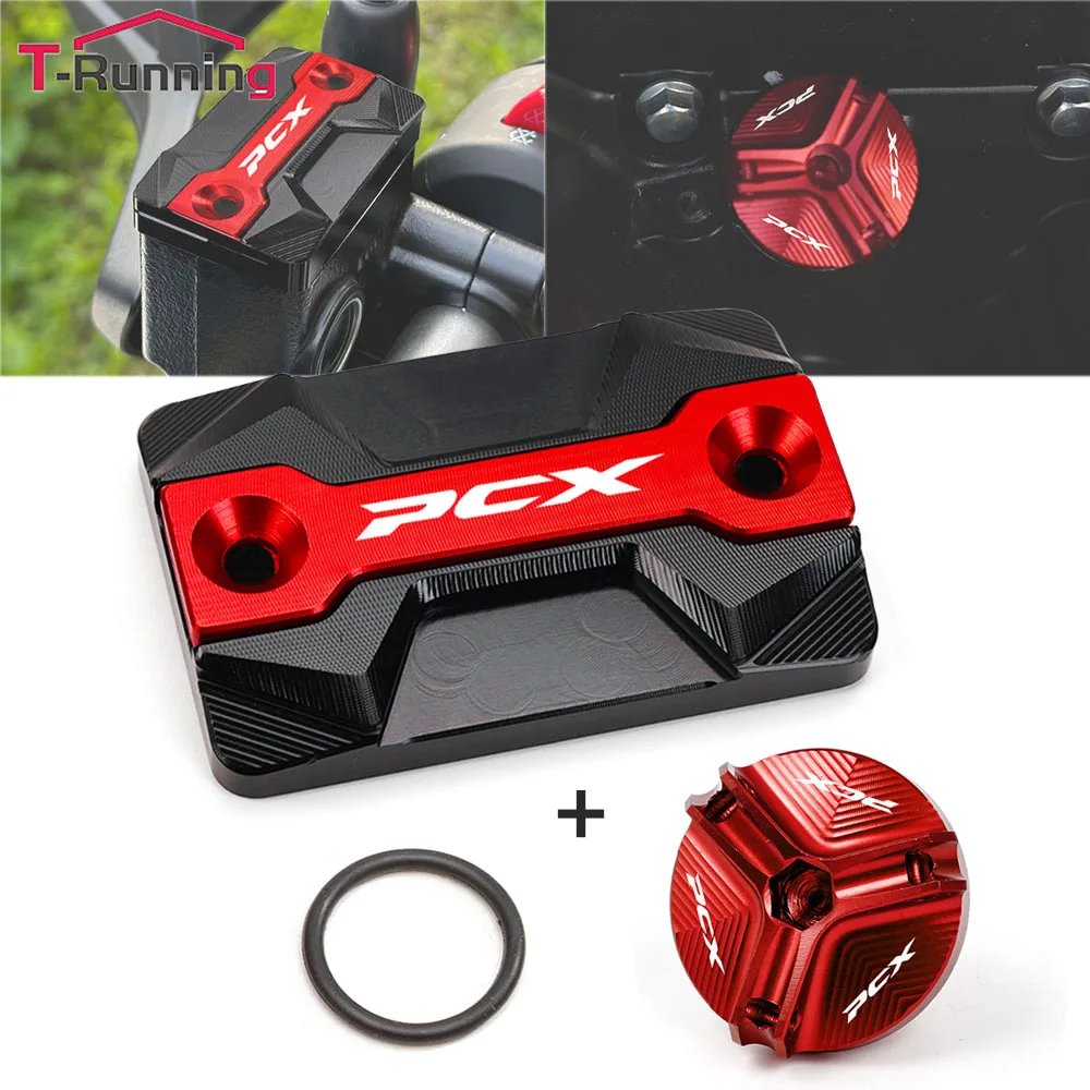 

For HONDA PCX125 PCX150 PCX160 2018-2021 PCX 125 150 160 Motorcycle CNC Front brake Fluid Tank Reservoir Cover Oil Filler Cap