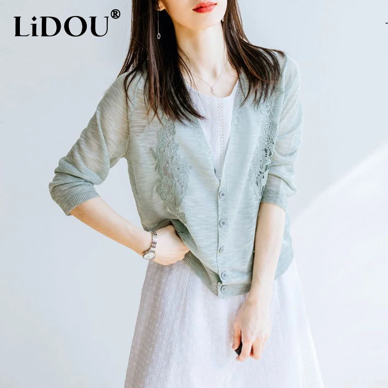 Spring Autumn Women's Elegant Fashion Simple Hollow Out Cardigan Tops Ladies Long Sleeve Slim Casual Knitted Coat Female Clothes
Spring Autumn Women's Elegant Fashion Simple Hollow Out Cardigan Tops Ladies Long Sleeve Slim Casual Knitted Coat Female Clothes