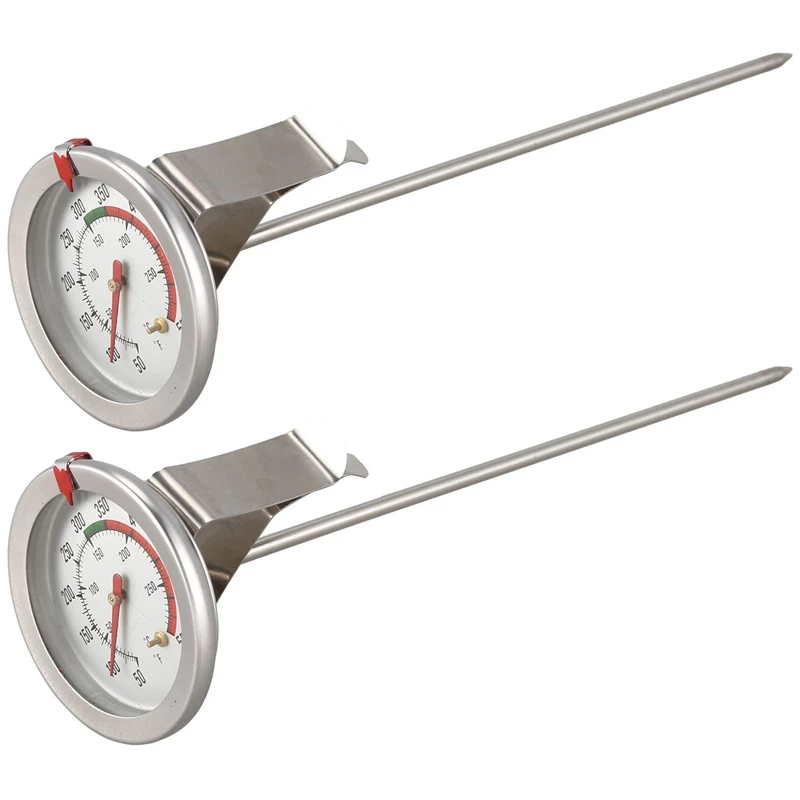Handy 8 Inch Probe Deep Fry Meat Turkey Thermometer With 2 Inch Dial For BBQ Grill Pot Pan Kettle 50℉-550℉(2 Piece)
Handy 8 Inch Probe Deep Fry Meat Turkey Thermometer With 2 Inch Dial For BBQ Grill Pot Pan Kettle 50℉-550℉(2 Piece)