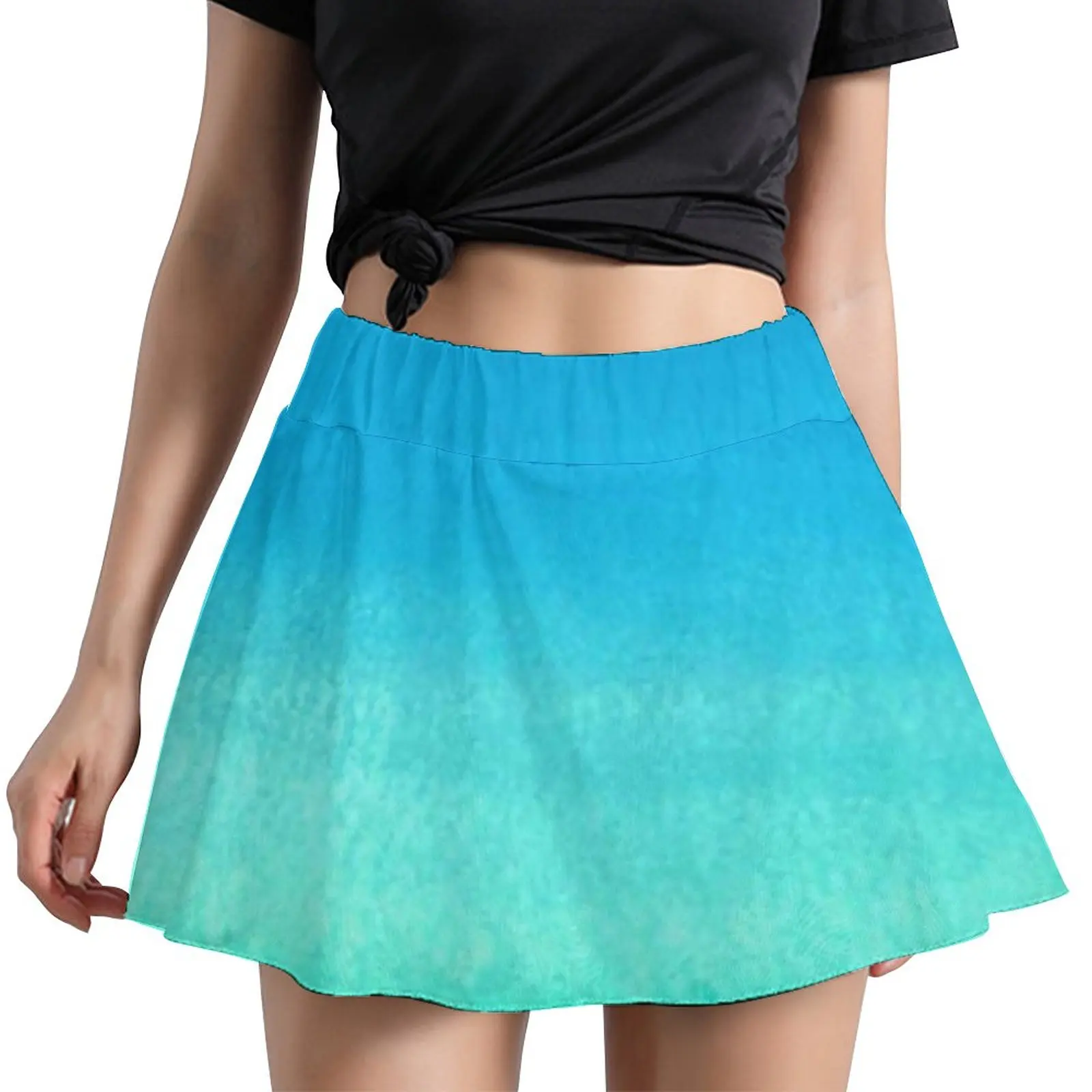 Blue Green Ombre Skirt Watercolor Neon Ocean Street Fashion Casual Skirts Female Cute Mini Skirt Pattern Bottoms Gift 
Blue Green Ombre Skirt Watercolor Neon Ocean Street Fashion Casual Skirts Female Cute Mini Skirt Pattern Bottoms Gift
