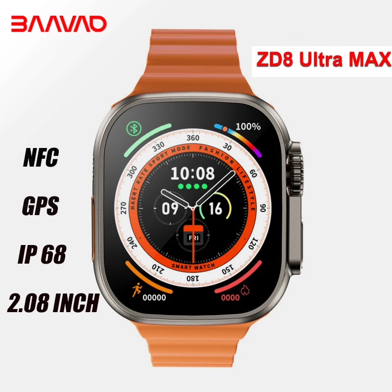 Смарт-часы Zd8 Ultra Max Series 8 с поддержкой Bluetooth и пульсометром, 49 мм
Смарт-часы Zd8 Ultra Max Series 8 с поддержкой Bluetooth и пульсометром, 49 мм