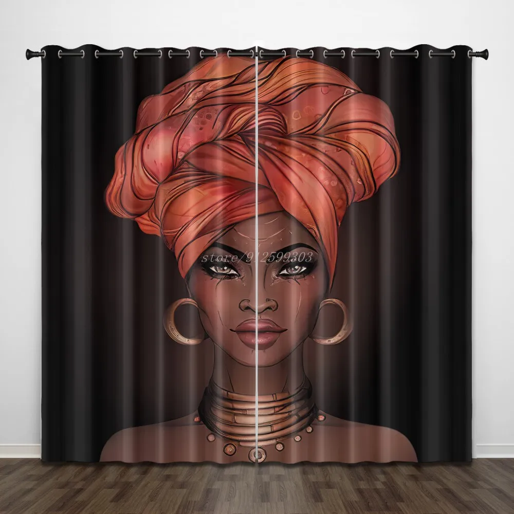 African Women Blackout Curtains for Boys Girls Adult Bedroom Living Room Kitchen Game Room Blackout Curtains 
African Women Blackout Curtains for Boys Girls Adult Bedroom Living Room Kitchen Game Room Blackout Curtains